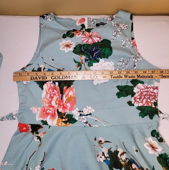 Acevog Floral A-Line Rockabilly Retro Dress sz XL - Picture 7 of 10